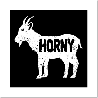 Horny Goat Funny adult humor mens Inappropriate Posters and Art